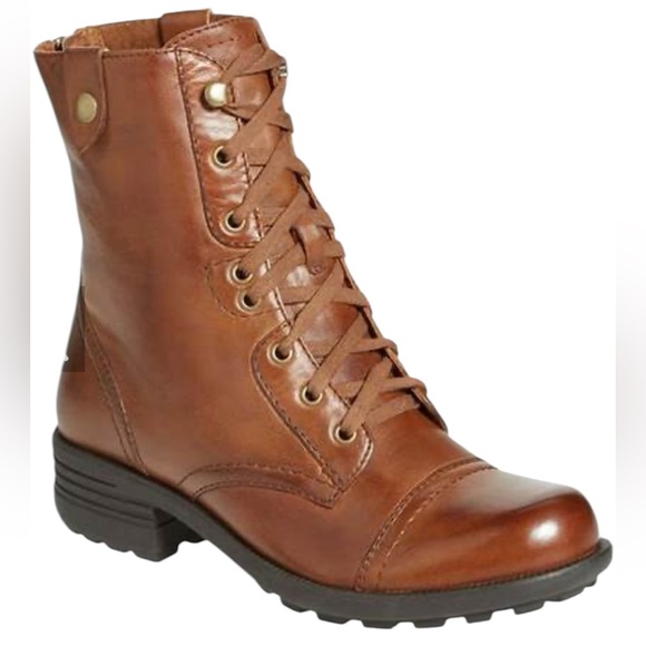 Rockport Shoes - ROCKPORT Cobb Hill Bethany Womens Brown Boots Lace Up/Back Zip Lined Sz 6.5